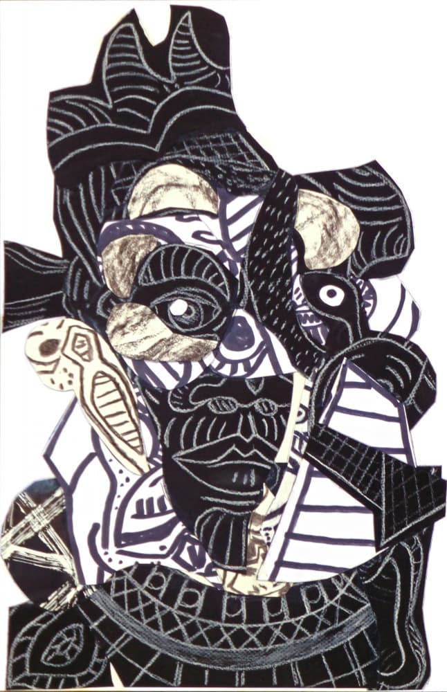 Abstract Tribal Faces by Pascal Marlin — canvas wall art