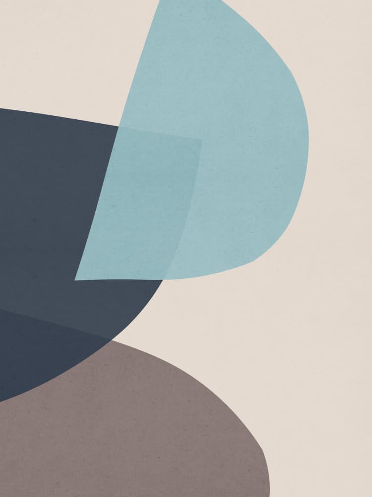Calm Blue Curves by Vitor Costa — canvas wall art