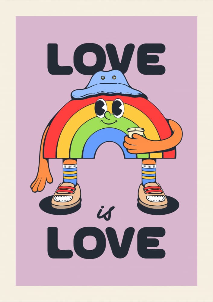 Happy Love Rainbow by Alina Shulhouskaya — canvas wall art