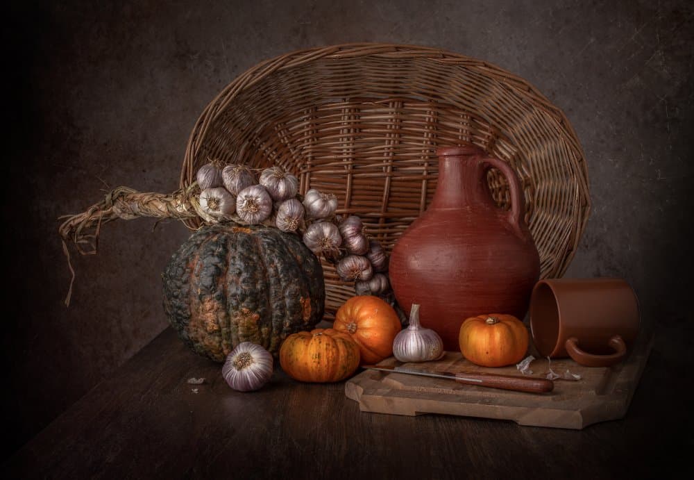 Dark Harvest Still Life by Margareth Perfoncio — canvas wall art