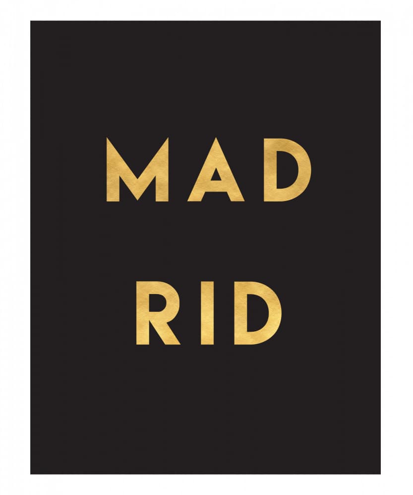 Madrid Gold Typography by Emiliano Deificus — canvas wall art