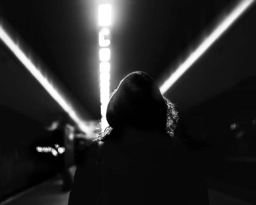 Dark Tunnel Silhouette Light by Paulo Abrantes — canvas wall art