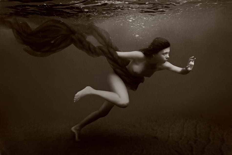Ethereal Underwater Woman by Dmitry Frizel — canvas wall art