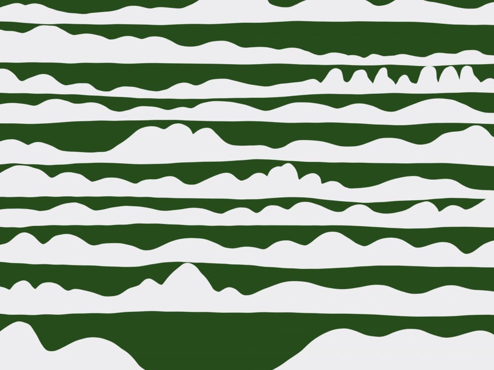 Green Rolling Hills by Little Dean — canvas wall art