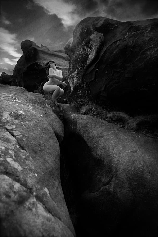 Graceful Nude Rock Landscape by Jan Slotboom — canvas wall art