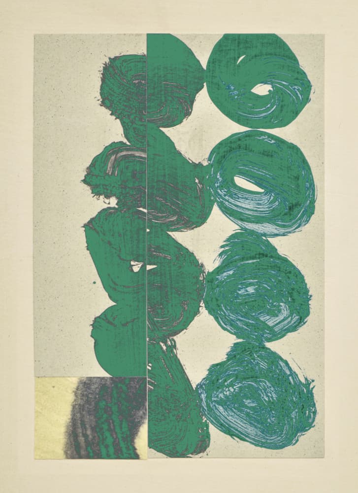 Abstract Green Strokes by Diana Jahns — canvas wall art