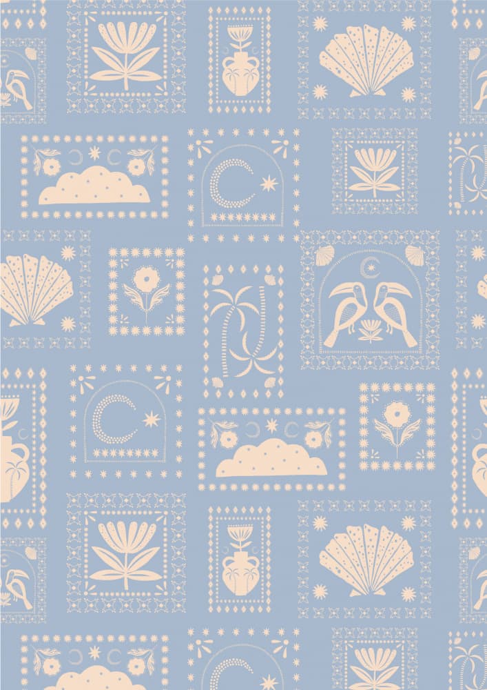 Boho Tropical Pattern by Aislinn Simmonds — canvas wall art