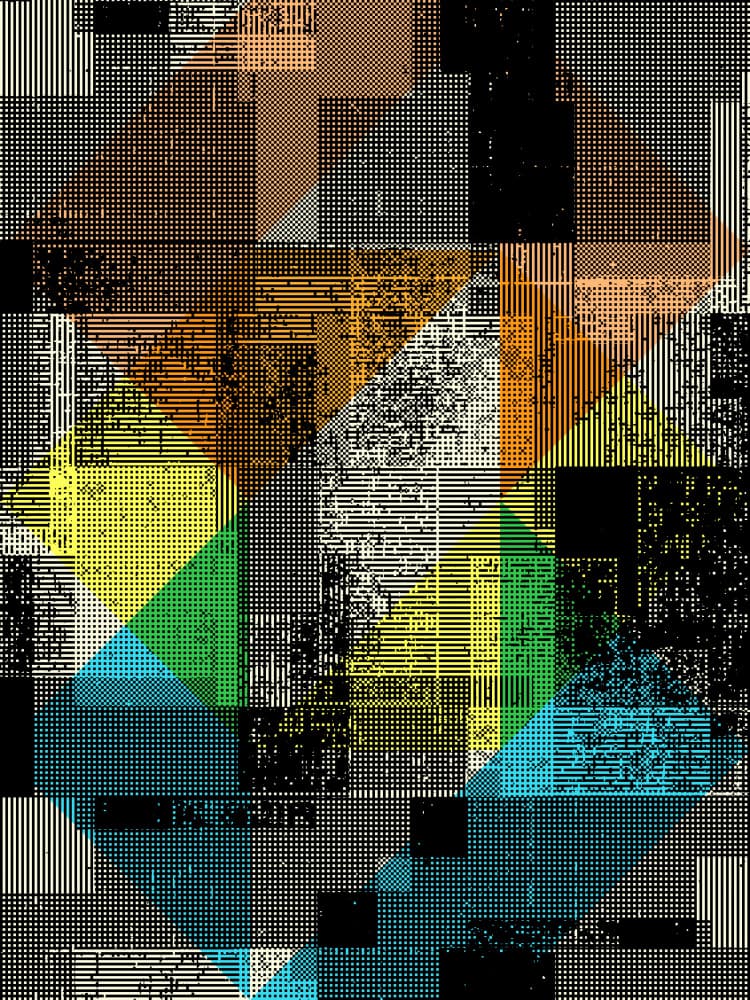 Vibrant Abstract Geometry by Petr Strnad — canvas wall art