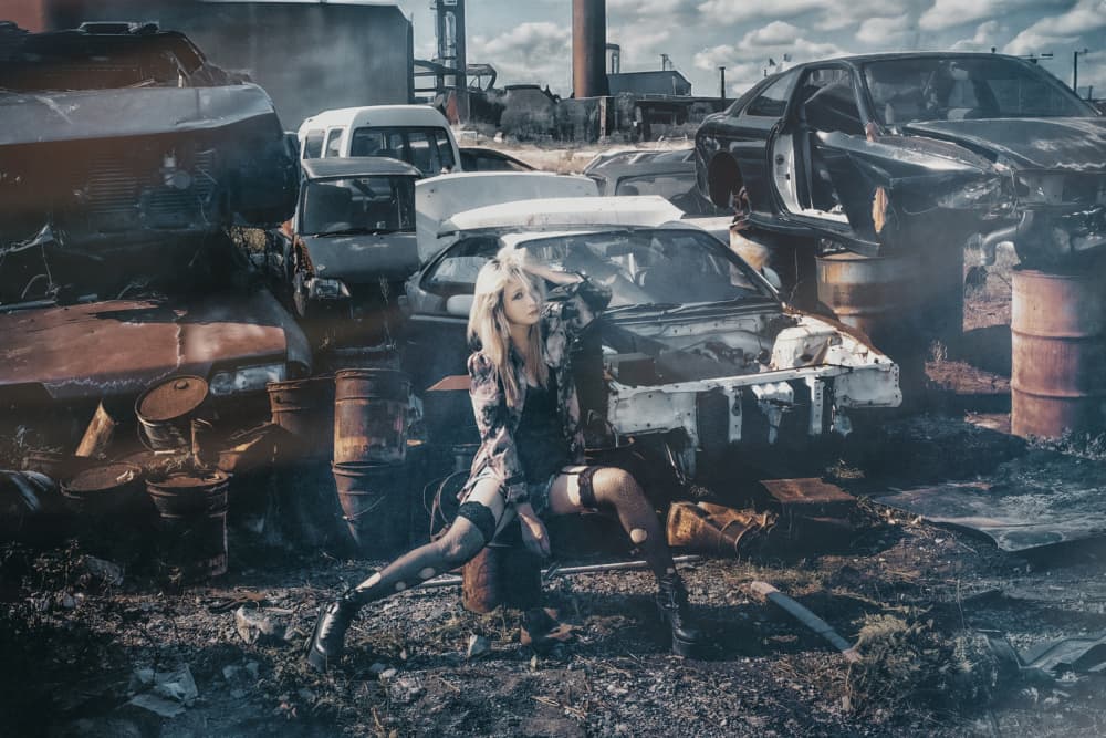 Gritty Junkyard Style by KOIKI — canvas wall art