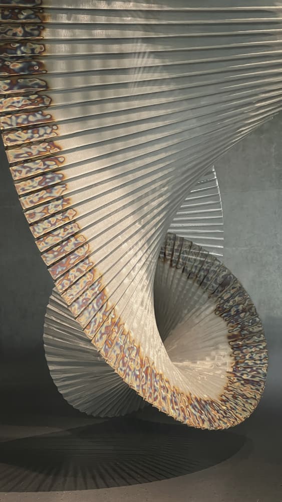 Geometric Metal Spiral by Fan Lin (APA) — canvas wall art