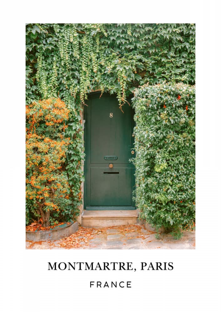 Ivy door Paris Travel poster by Raisa Zwart — canvas wall art