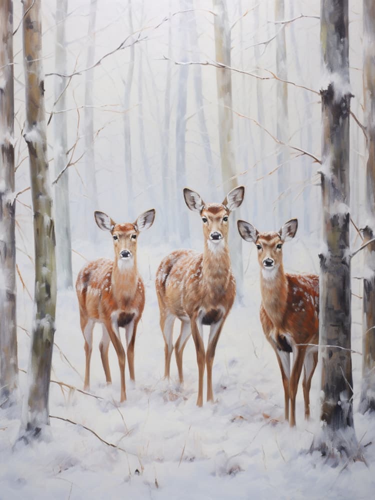 Winter Woodland Trio by Jolly and Dash — canvas wall art