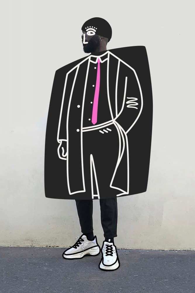 Stylish Man Illustration by amini54 — canvas wall art