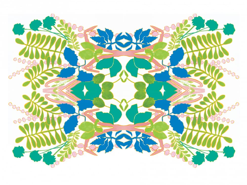 Vibrant Floral Symmetry by Breanna Megan Studio — canvas wall art