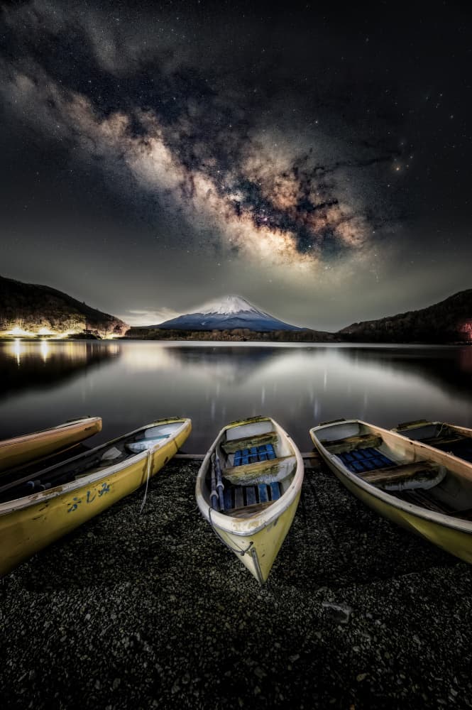 Mount Fuji Milky Way by Daiki Suzuki — canvas wall art