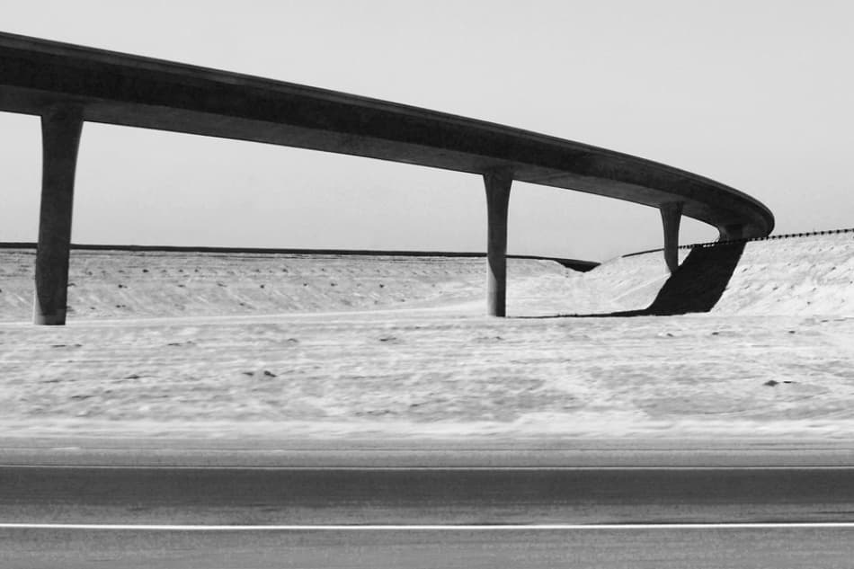 Curved Desert Overpass by Jure Kravanja — canvas wall art