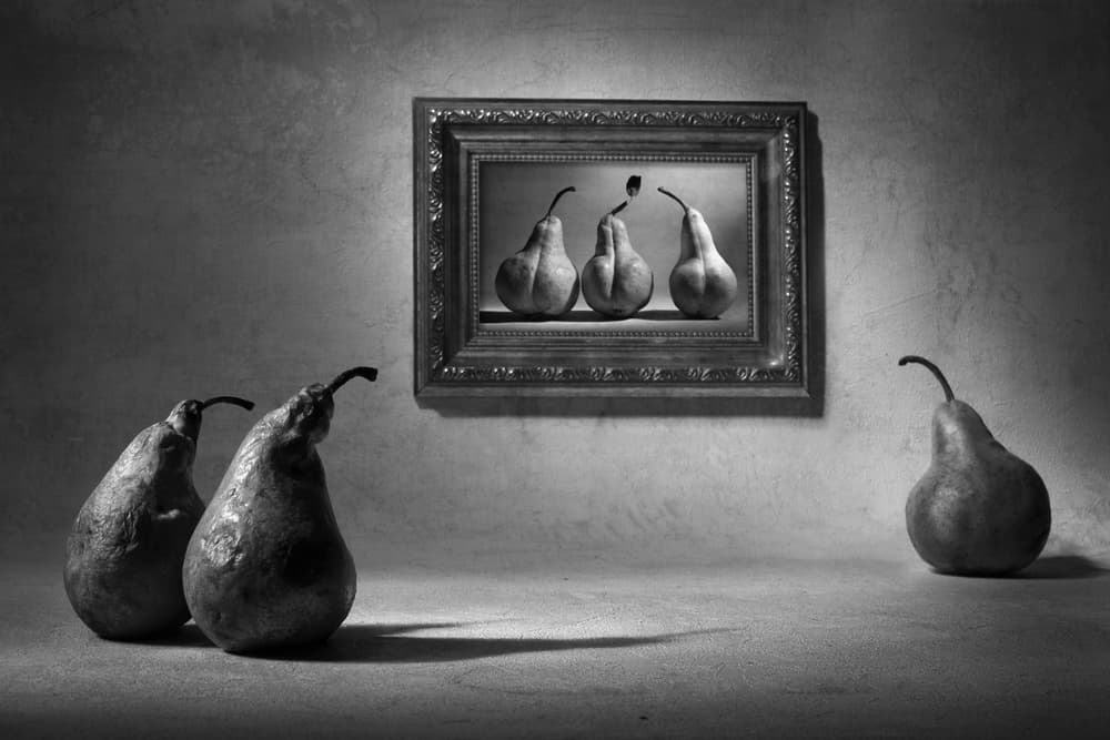 Pears at the Gallery by Victoria Glinka — canvas wall art