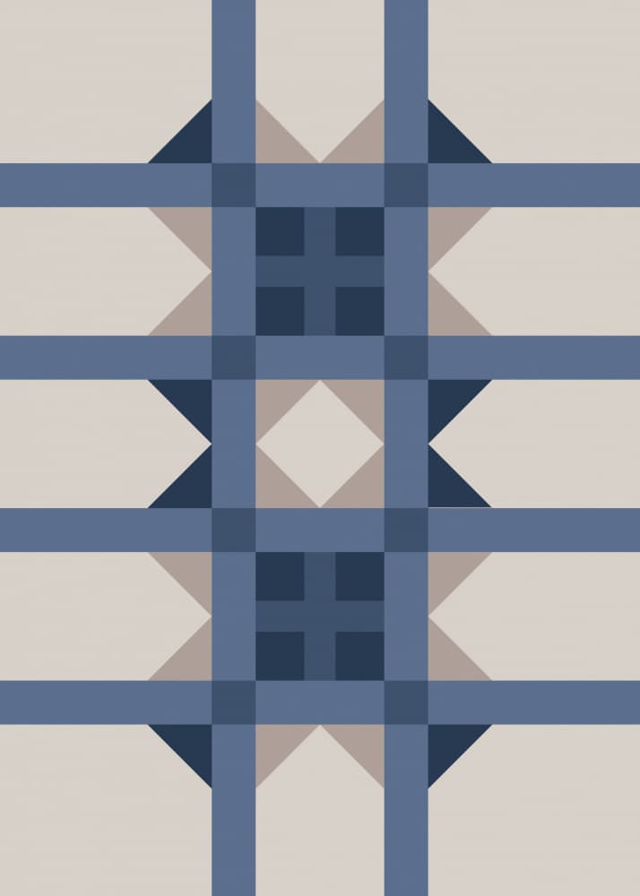 Abstract Geometric Grid by Paperago — canvas wall art