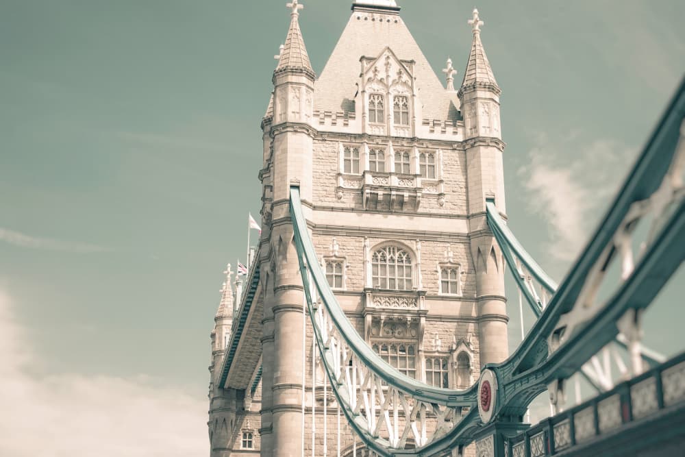 London Tower Bridge Charm by Talitha McQueen — canvas wall art