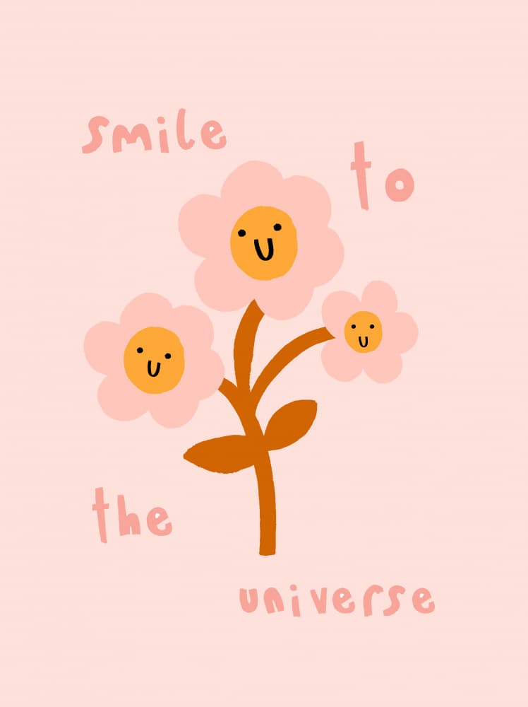 Happy Smiling Flowers by Aislinn Simmonds — canvas wall art