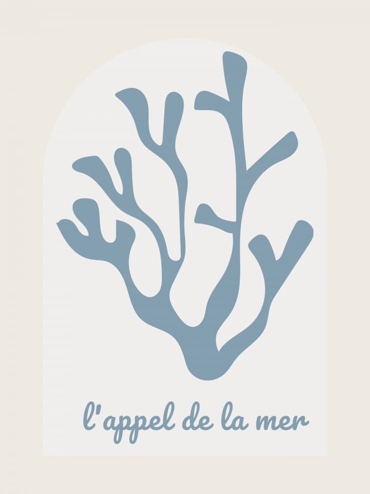 Blue Coral Sea Call by Jolly and Dash — canvas wall art