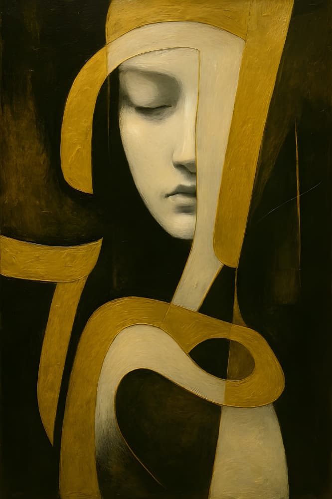 Golden Serenity by HUGO — canvas wall art