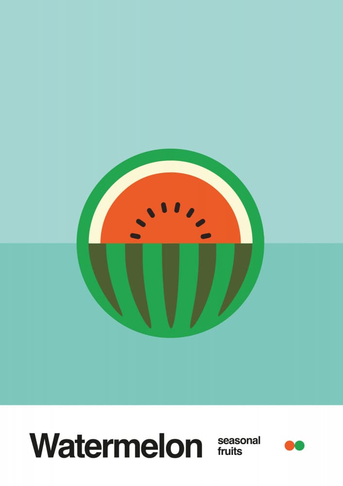 Sweet Summer Watermelon by David Vineïs — canvas wall art