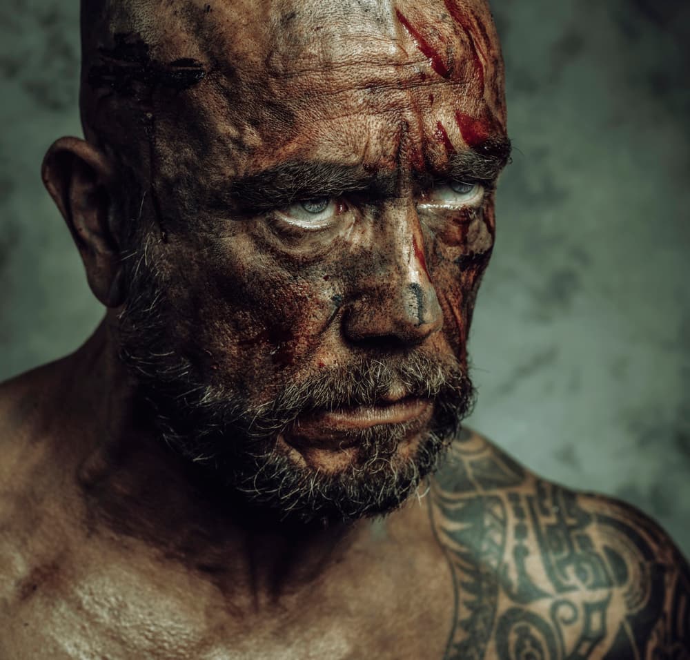 Intense Warrior Portrait by gNo — canvas wall art
