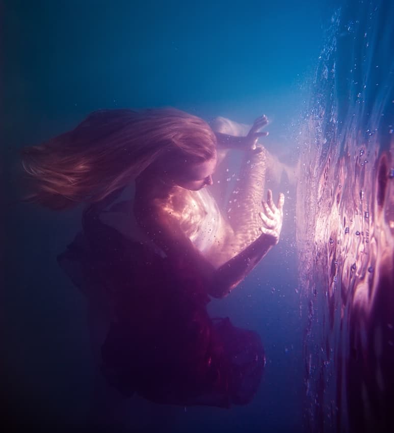 Underwater Blonde Dream by Dmitry Frizel — canvas wall art