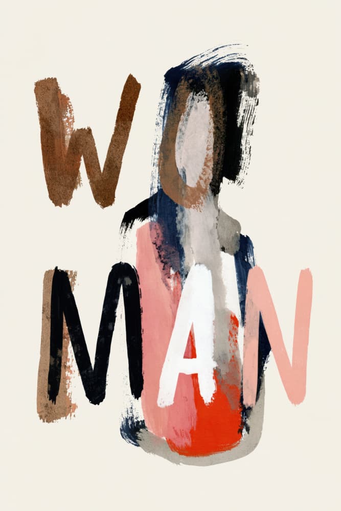 Abstract Woman Portrait by Treechild — canvas wall art