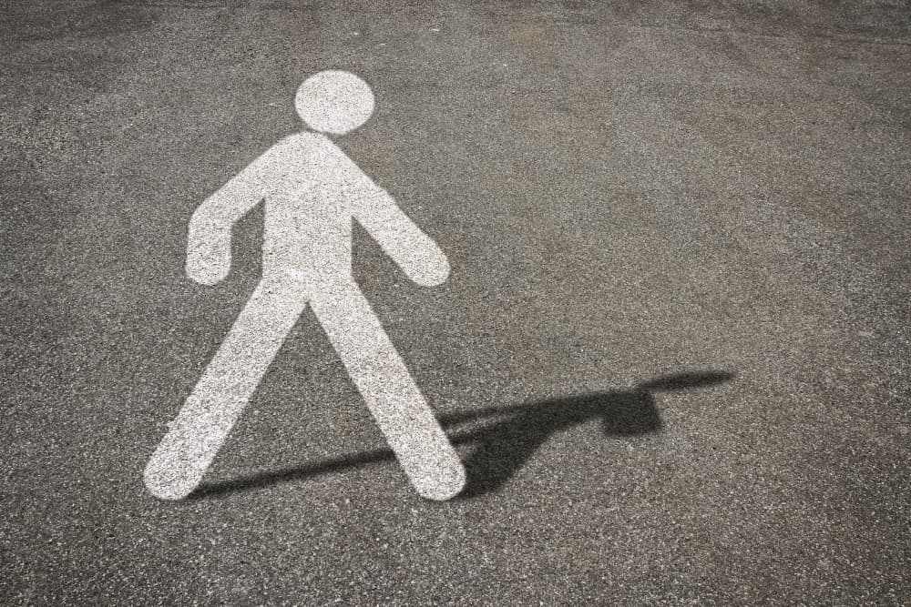 Walking Pedestrian Shadow by Mister Solo — canvas wall art