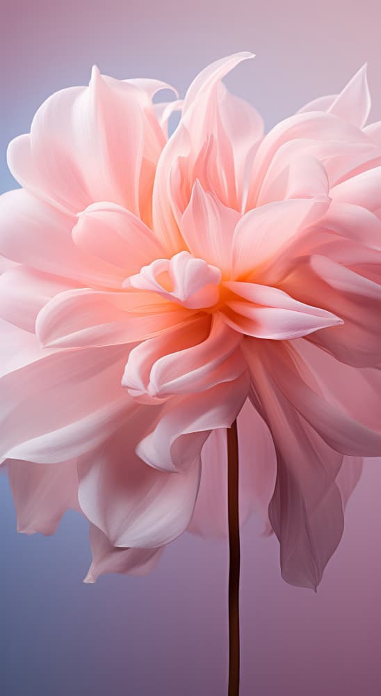 Soft Pink Dahlia Bloom by Bilge Paksoylu — canvas wall art
