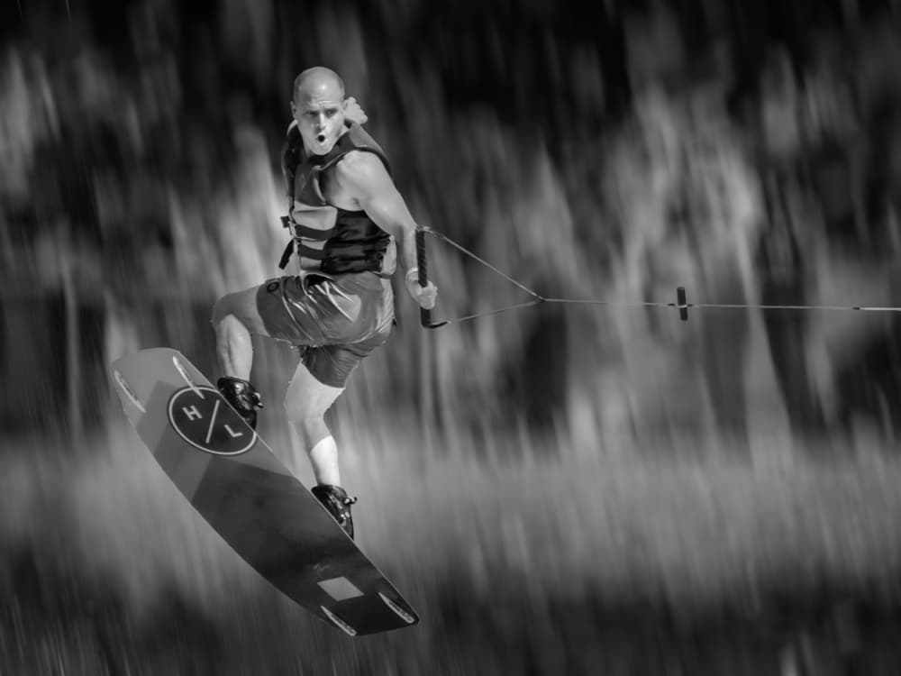 Dynamic Wakeboard Jump by Irene Wu — canvas wall art
