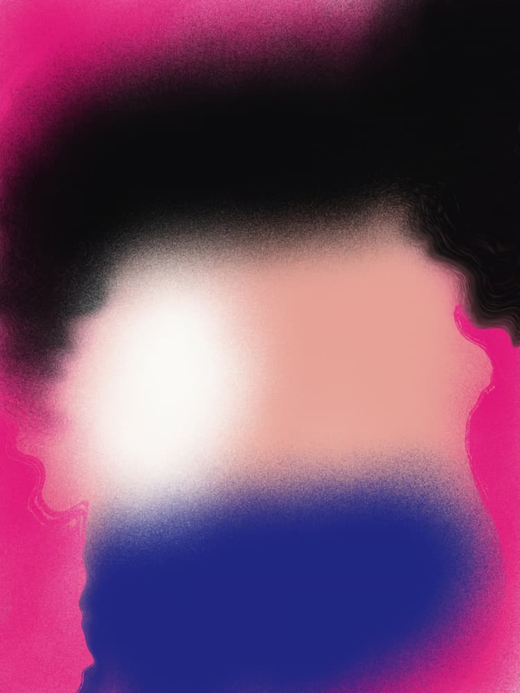 Dreamy Pink Black Abstract by Little Dean — canvas wall art
