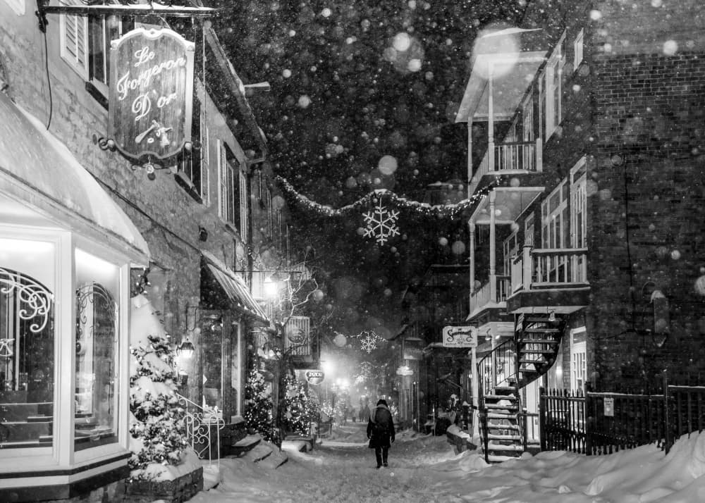 Charming Snowy Night by Michiko Ôtomo — canvas wall art