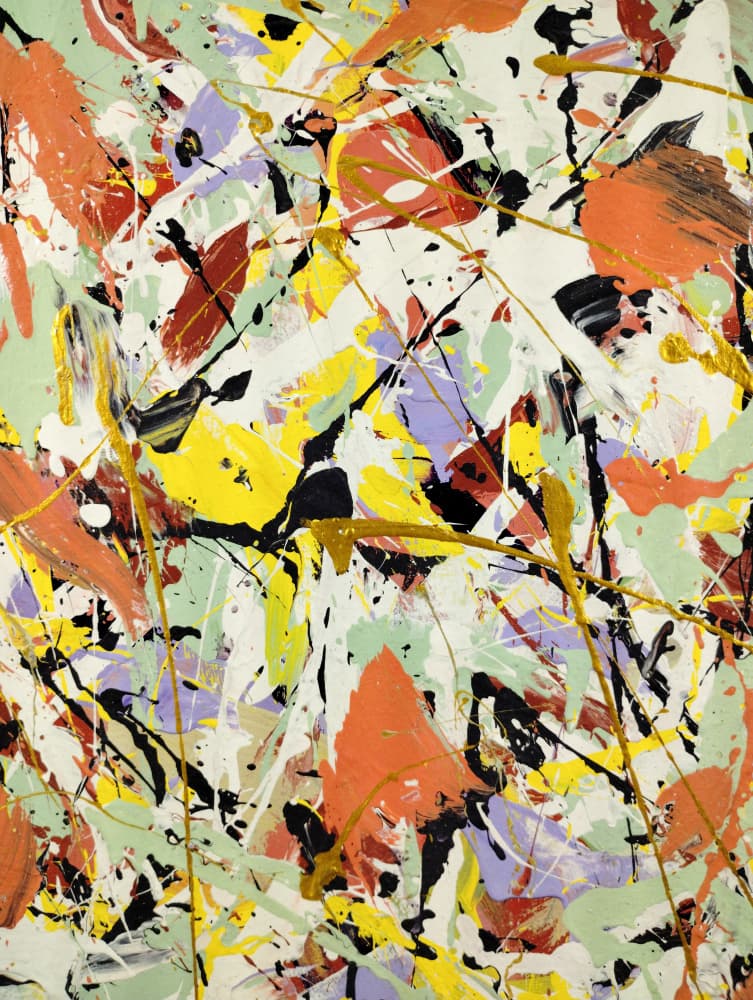 Vibrant Abstract Splashes by Michael Cross — canvas wall art