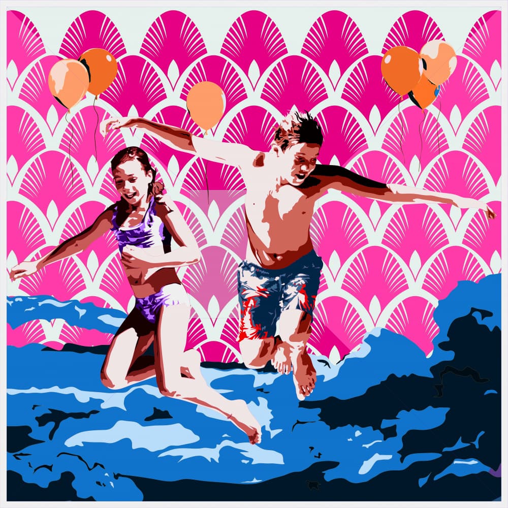 Happy Summer Splash by andrea de ranieri — canvas wall art