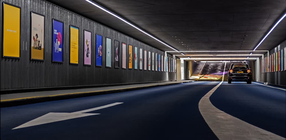 Sleek Tunnel Journey by Lus Joosten — canvas wall art