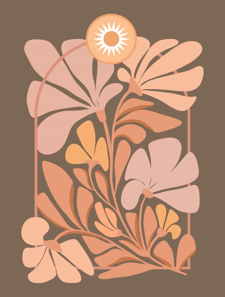 Earthy Flowers by Kristian Gallagher — canvas wall art