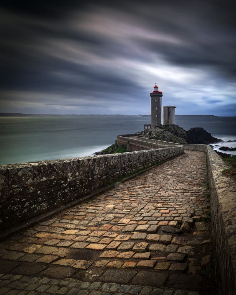 Moody Coastal Lighthouse by Gonçalo Capitão — canvas wall art