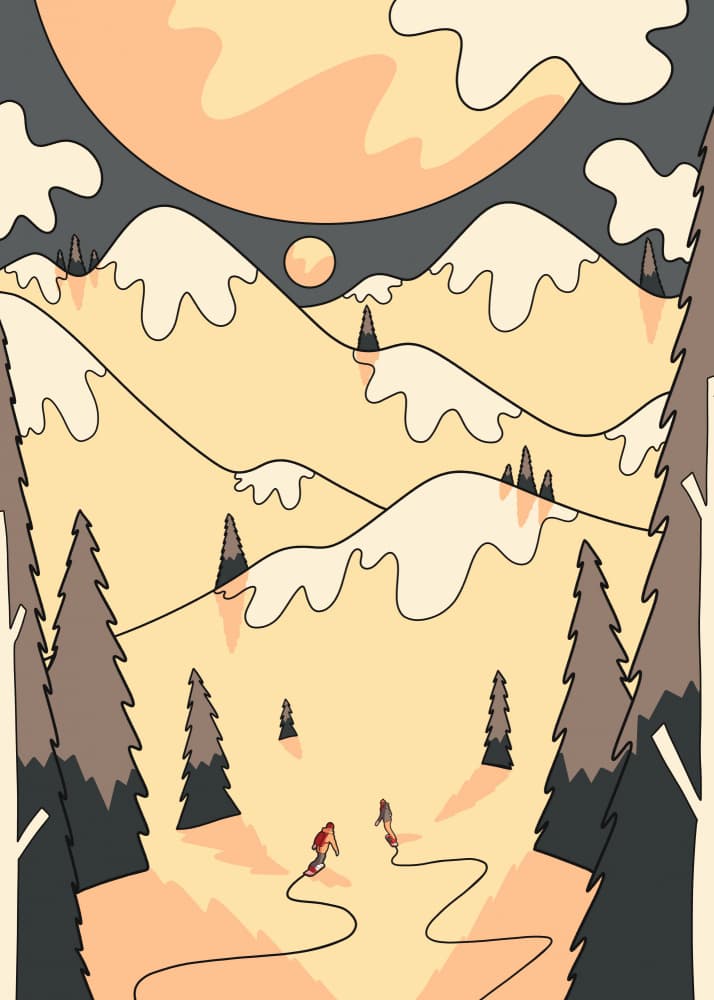 Mountain Ski Adventure by Stephen Wade — canvas wall art