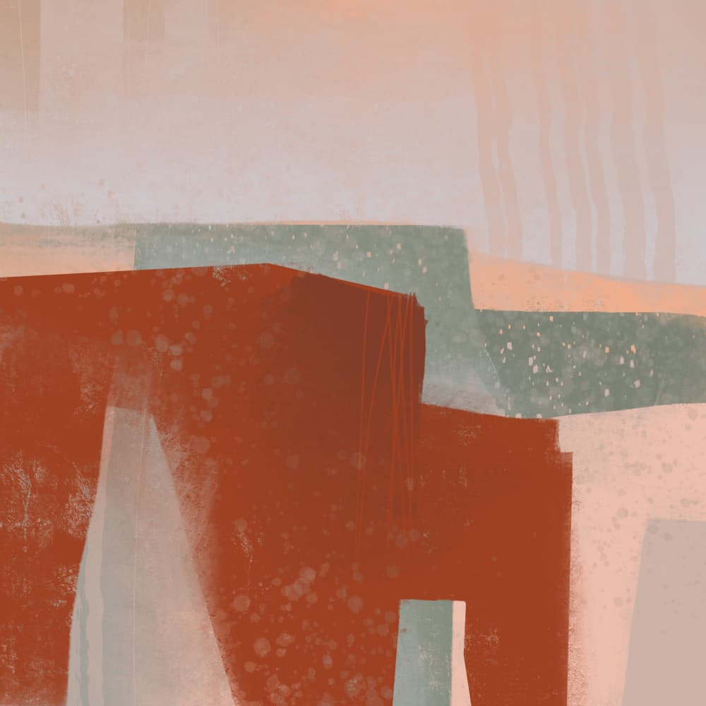 Terracotta Desert Forms by MANSI SAXENA — canvas wall art