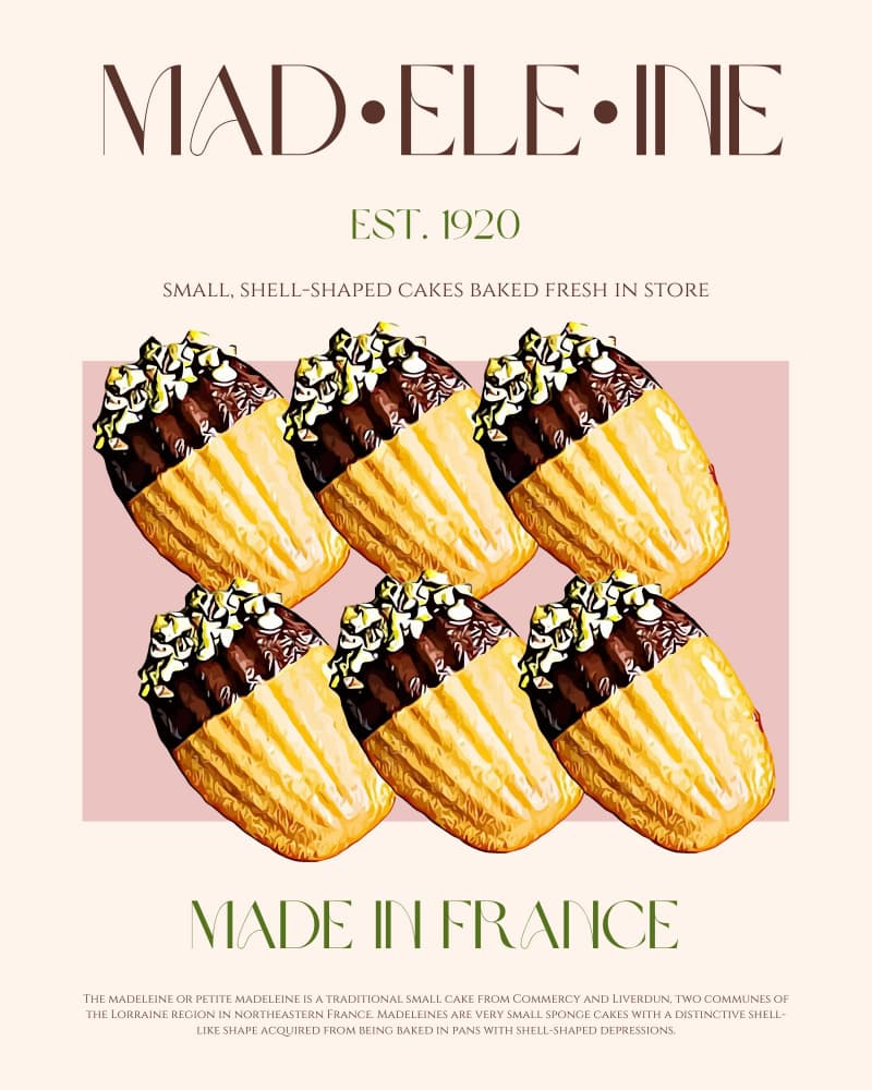 Chocolate Dipped Madeleines by Nazma Khokhar — canvas wall art