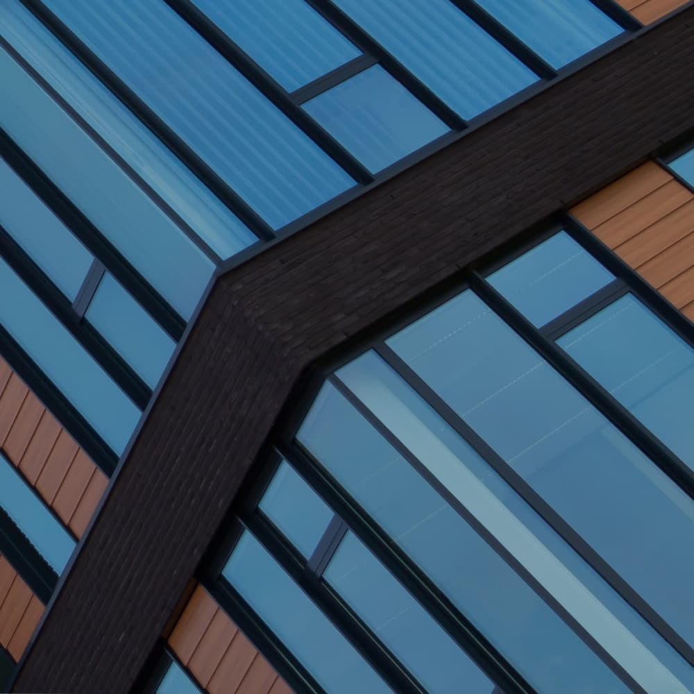 Diagonal Glass Facade by Theo Luycx — canvas wall art