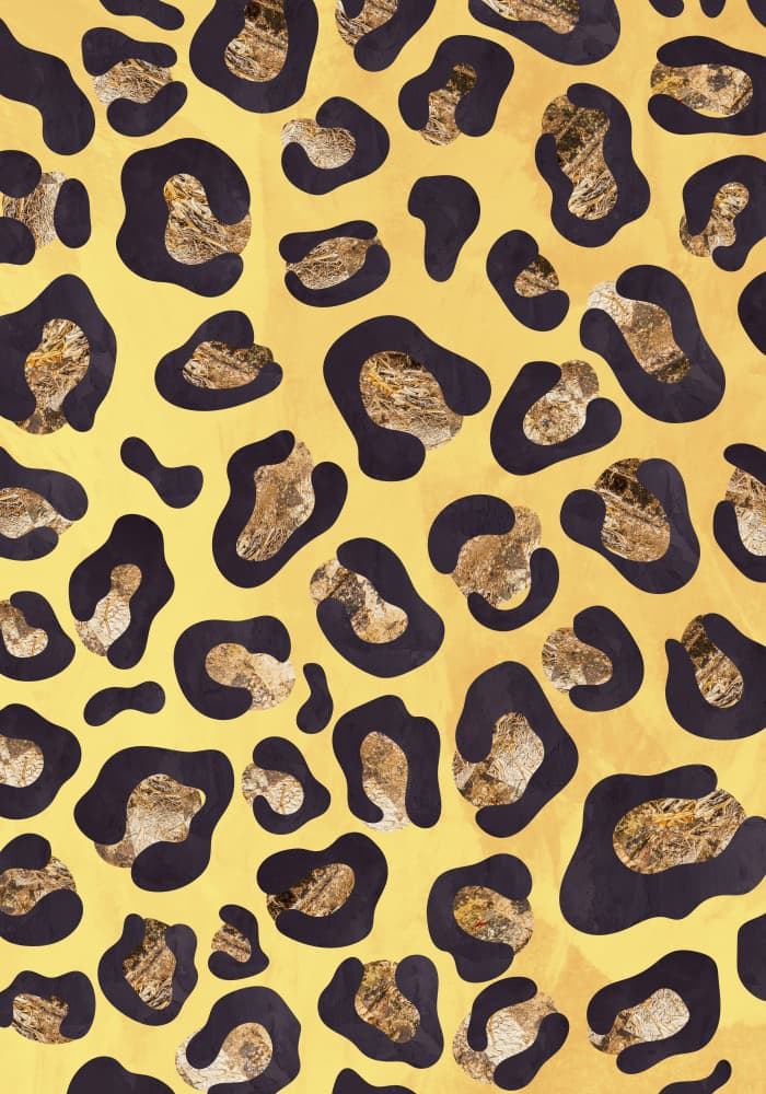 Golden Leopard Pattern by Sarah Manovski — canvas wall art