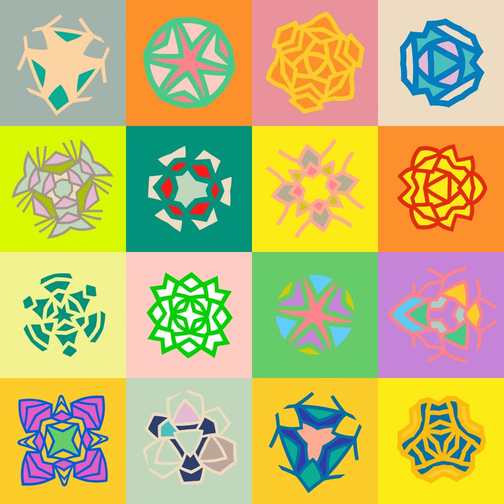 Vibrant Geometric Mandalas by Vivian Kim — canvas wall art