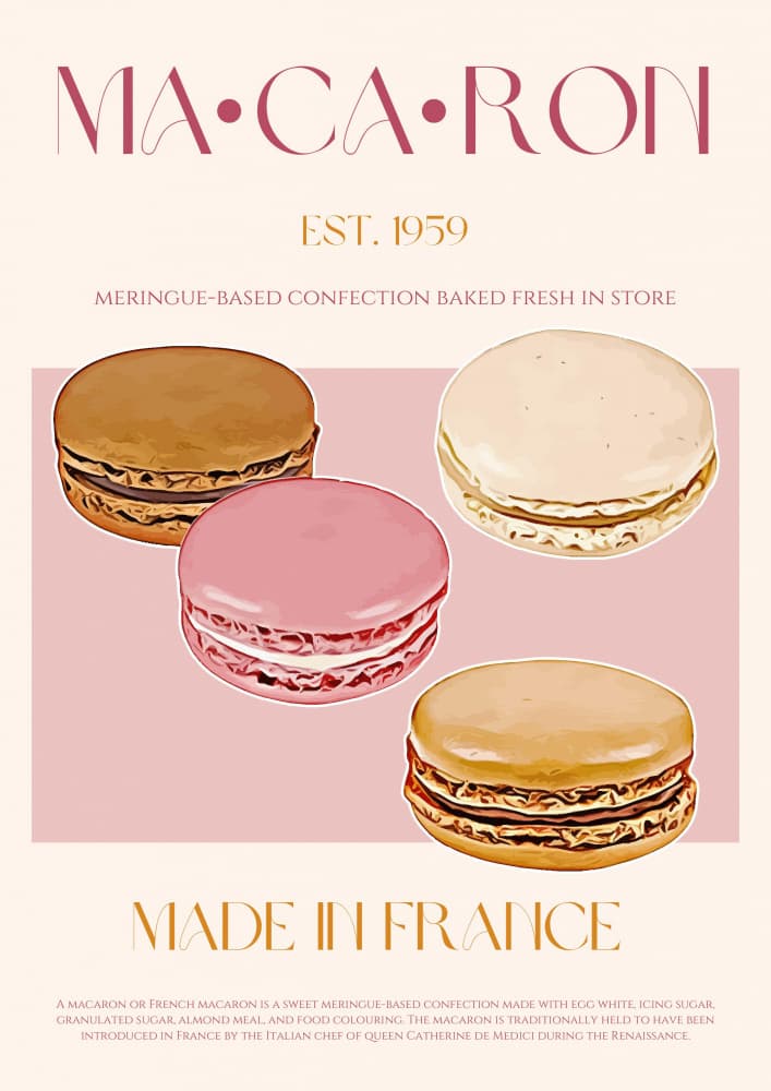 Sweet French Macarons by Nazma Khokhar — canvas wall art