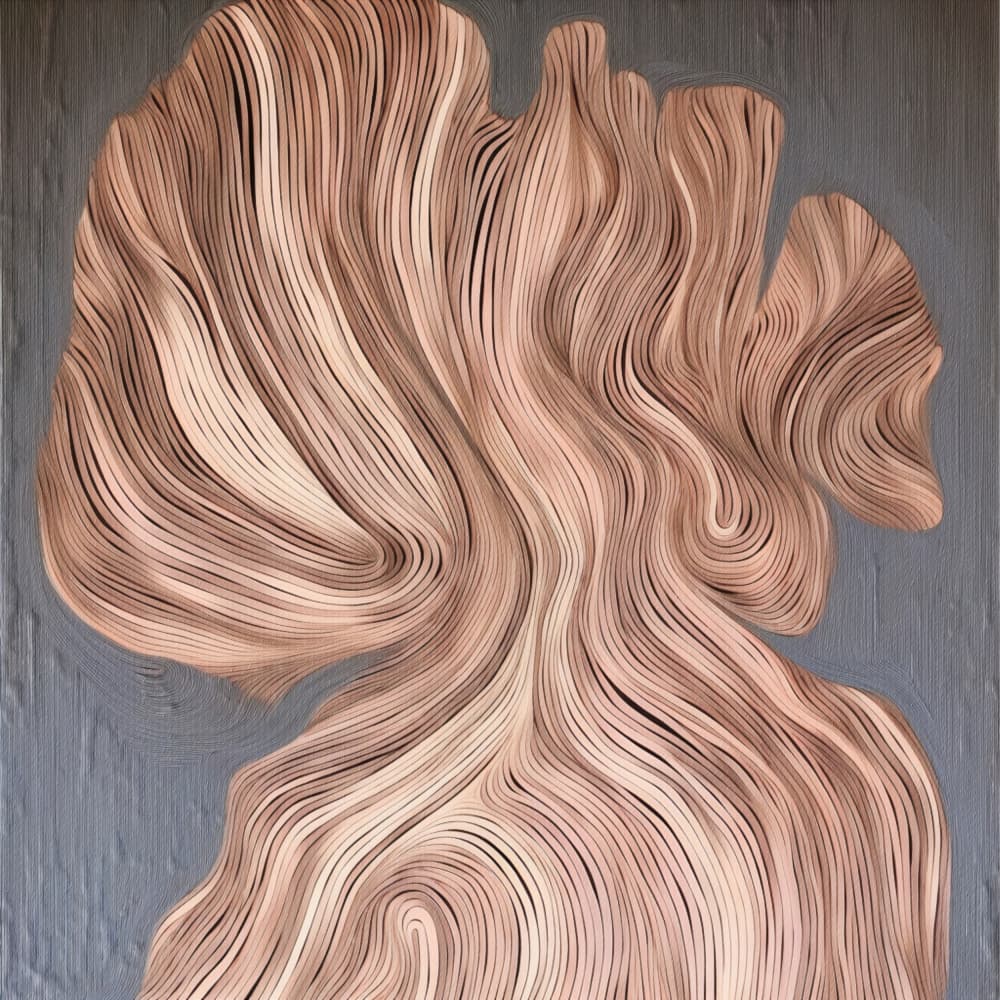 Flowing Organic Lines by Alma — canvas wall art