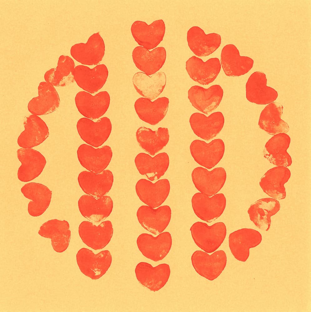 Red Heart Pattern by Santhosh ch — canvas wall art