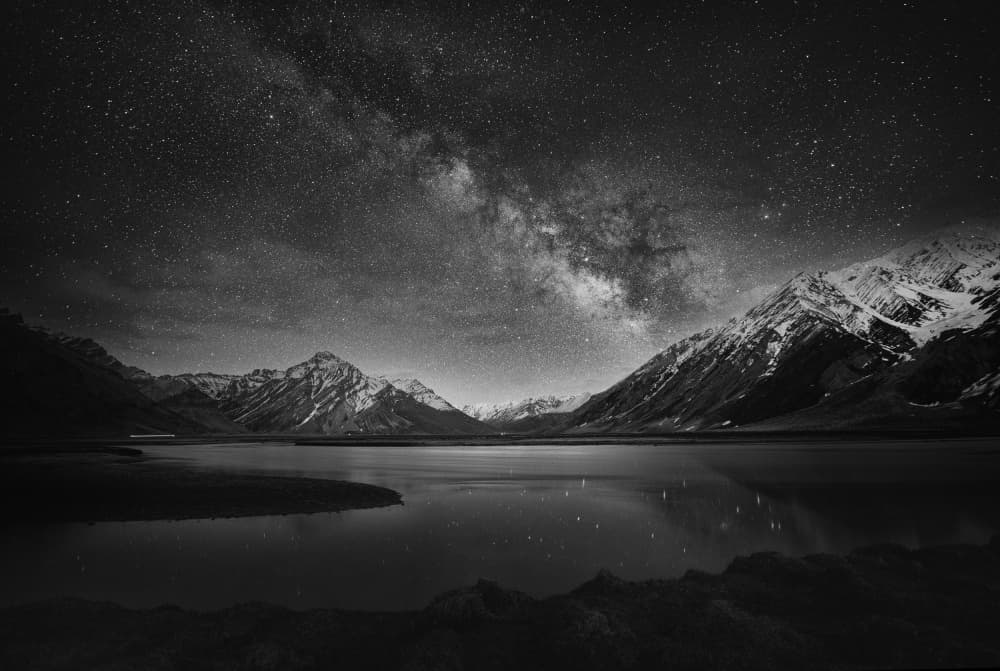 Starry Mountain Lake by swapnil deshpande — canvas wall art